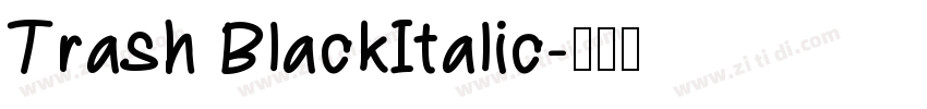 Trash BlackItalic字体转换